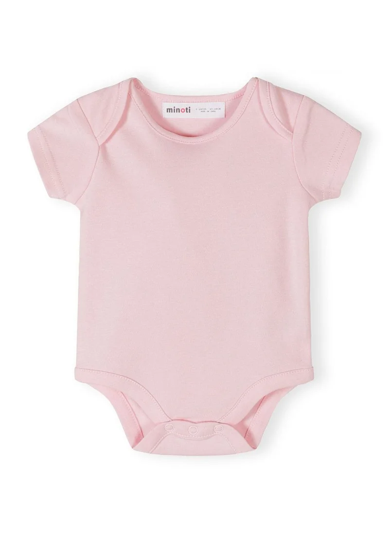 مينوتي Girls short sleeve bodysuit blue floral print 0-24 months